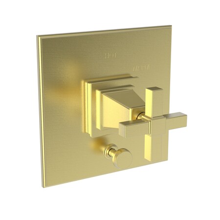Newport Brass Balanced Tub & Shower Diverter Plate With Handle in Satin Brass (Pvd) 5-3152BP-04